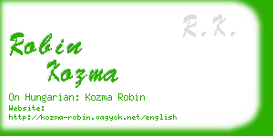 robin kozma business card
